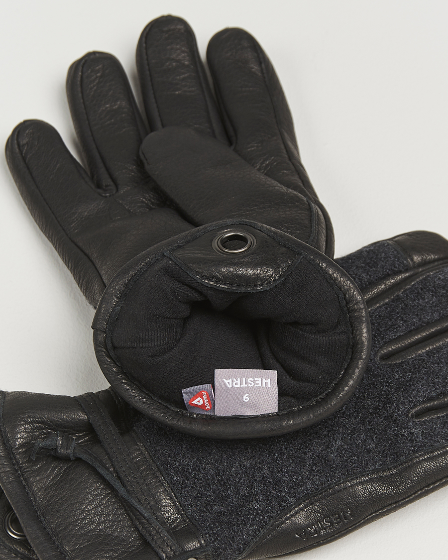 Herre | Handsker | Hestra | Daniel Wool/Goat Leather Glove Charcoal/Black