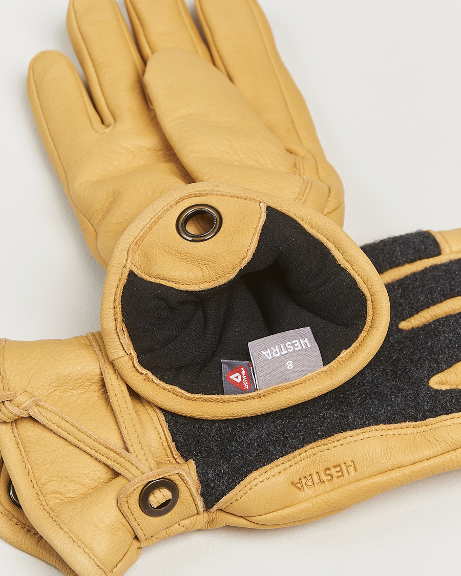 Herre | Handsker | Hestra | Daniel Wool/Goat Leather Glove Charcoal/Tan