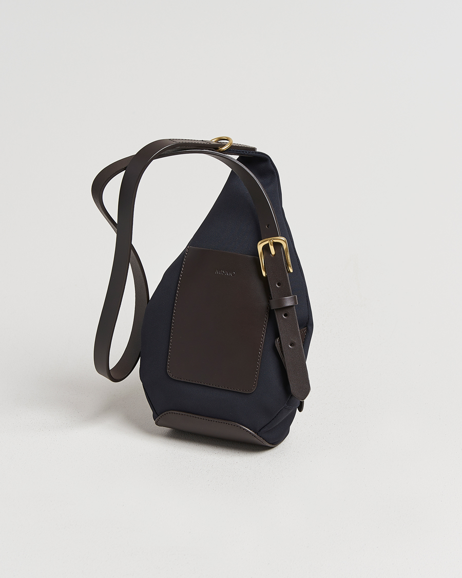 Herre | Tasker | Mismo | M/S Drop Crossbody Bag Navy/Dark Brown