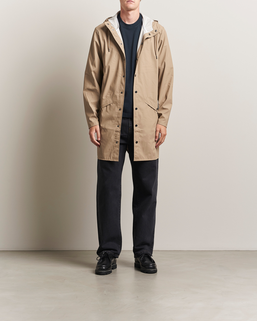 Herre | Jakker | RAINS | Long Jacket Beige