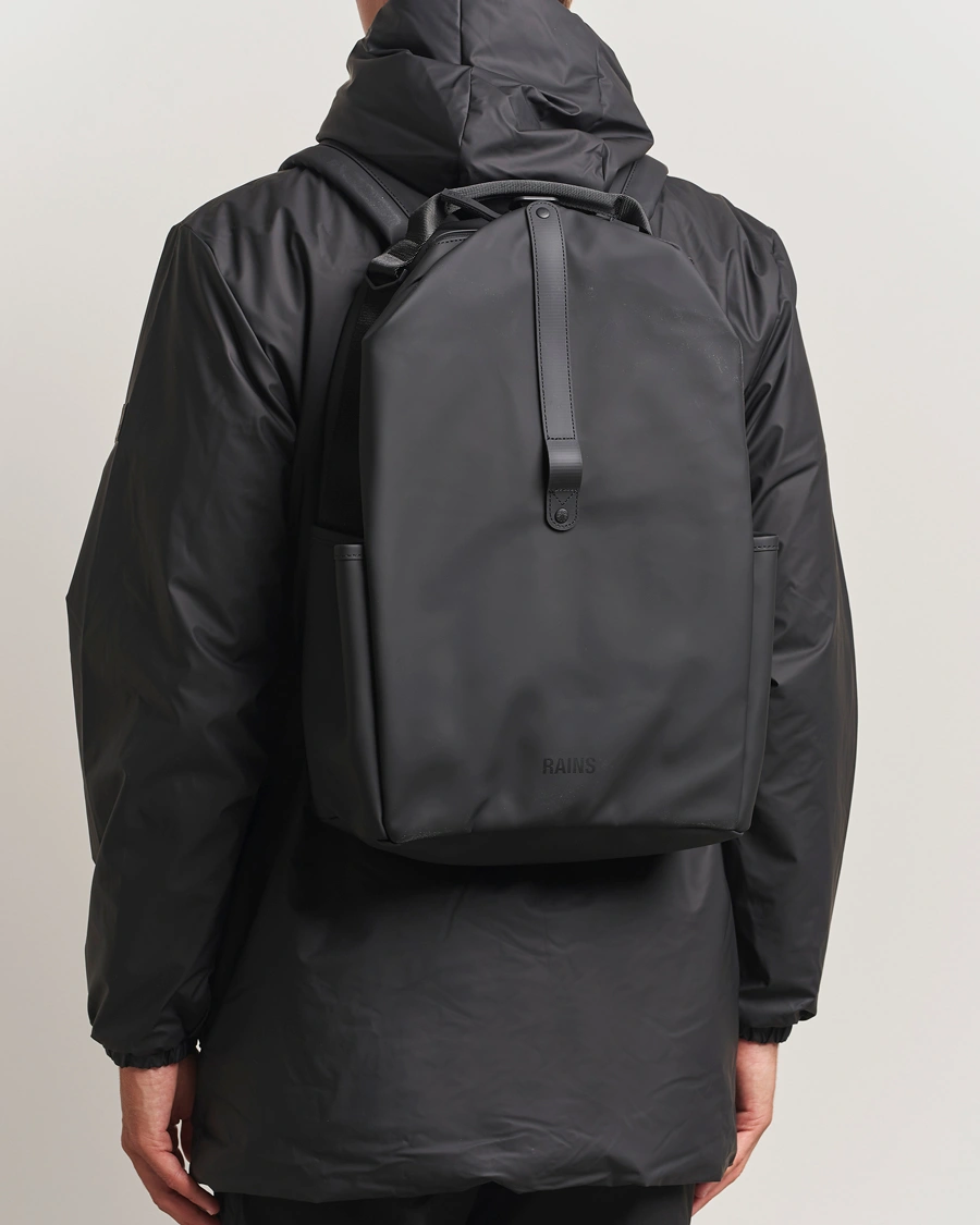 Herre | Tasker | RAINS | Clip Front Backpack Black