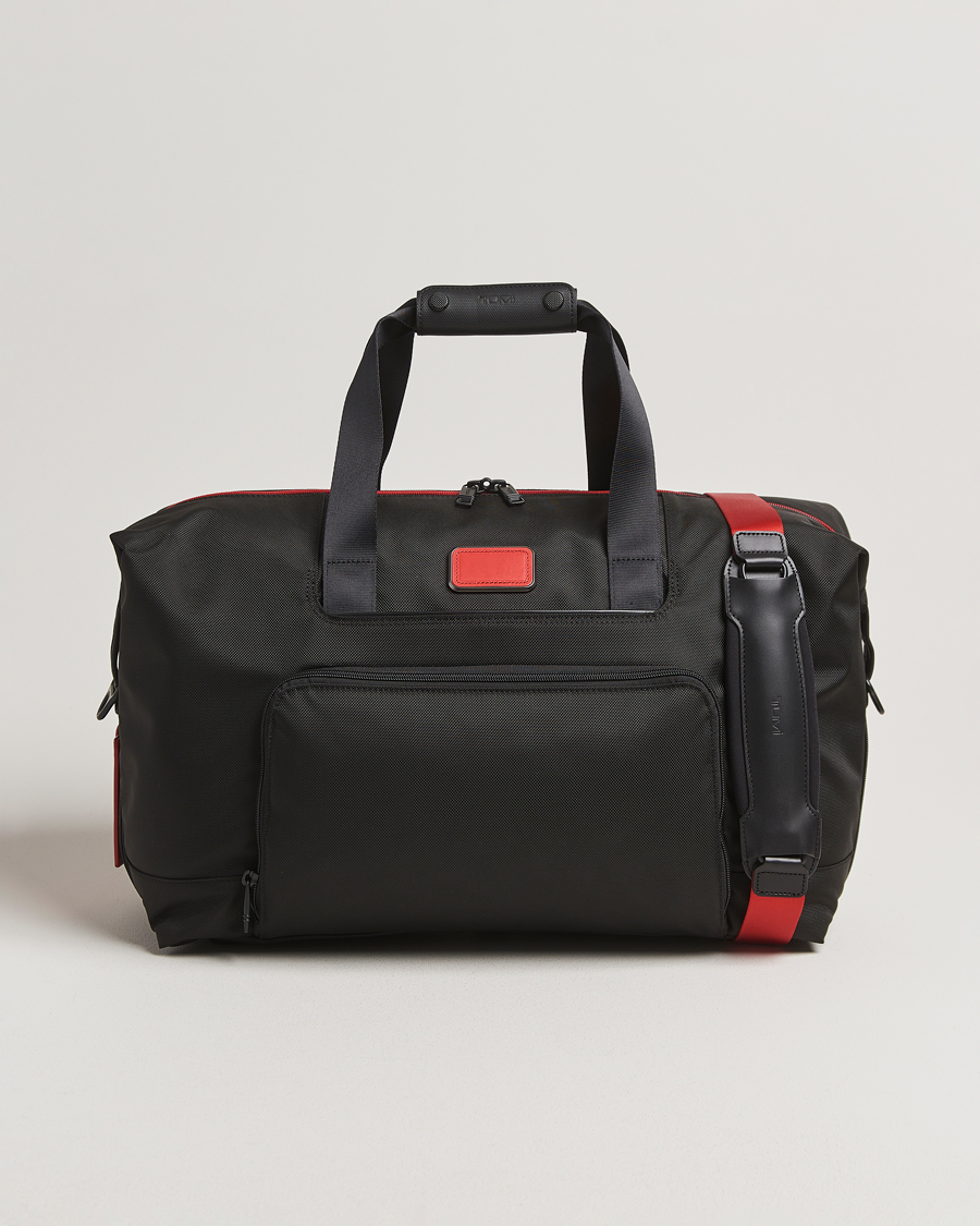 Herre | Tasker | TUMI | Alpha 3 Double Expansion Travel Satchel Black/Red