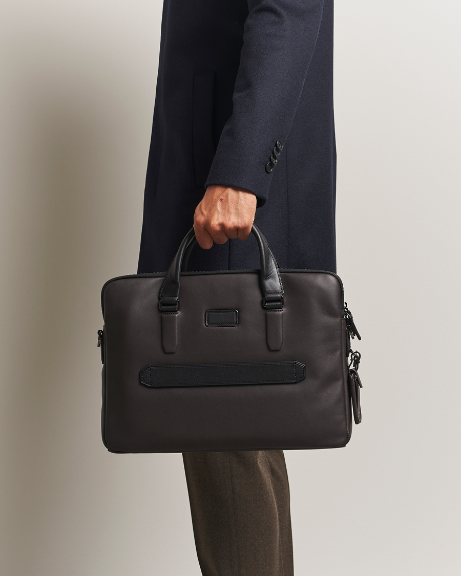 Herre | Tasker | TUMI | Harrison Sycamore Slim Brief Espresso Brown