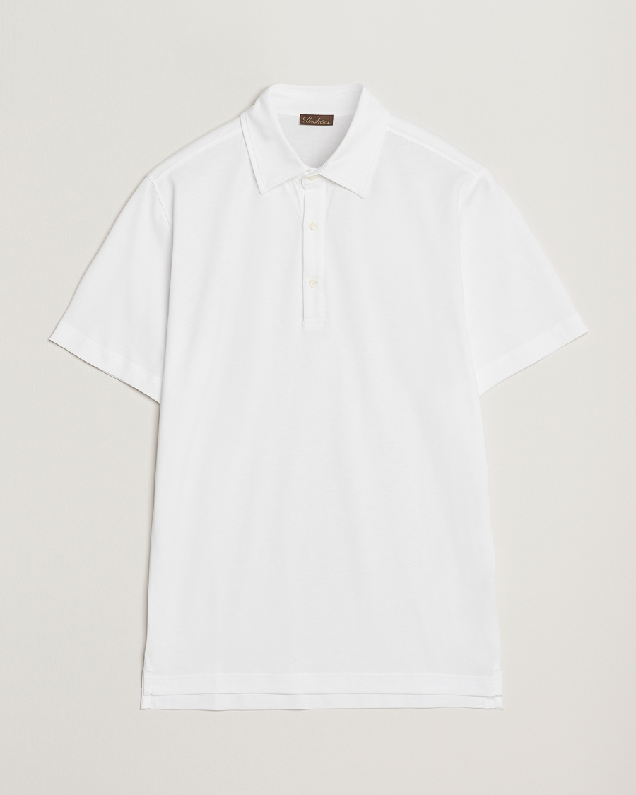 Herre | Polotrøjer | Stenströms | Supima Cotton Polo Shirt White