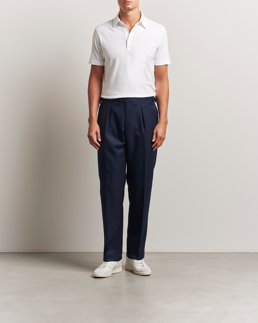 Herre | Polotrøjer | Stenströms | Supima Cotton Polo Shirt White