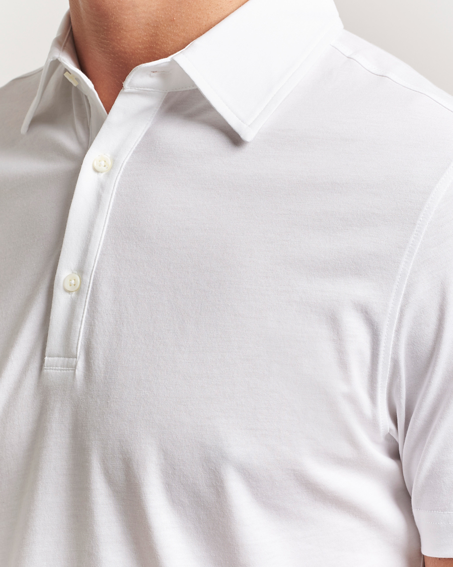 Herre | Polotrøjer | Stenströms | Supima Cotton Polo Shirt White