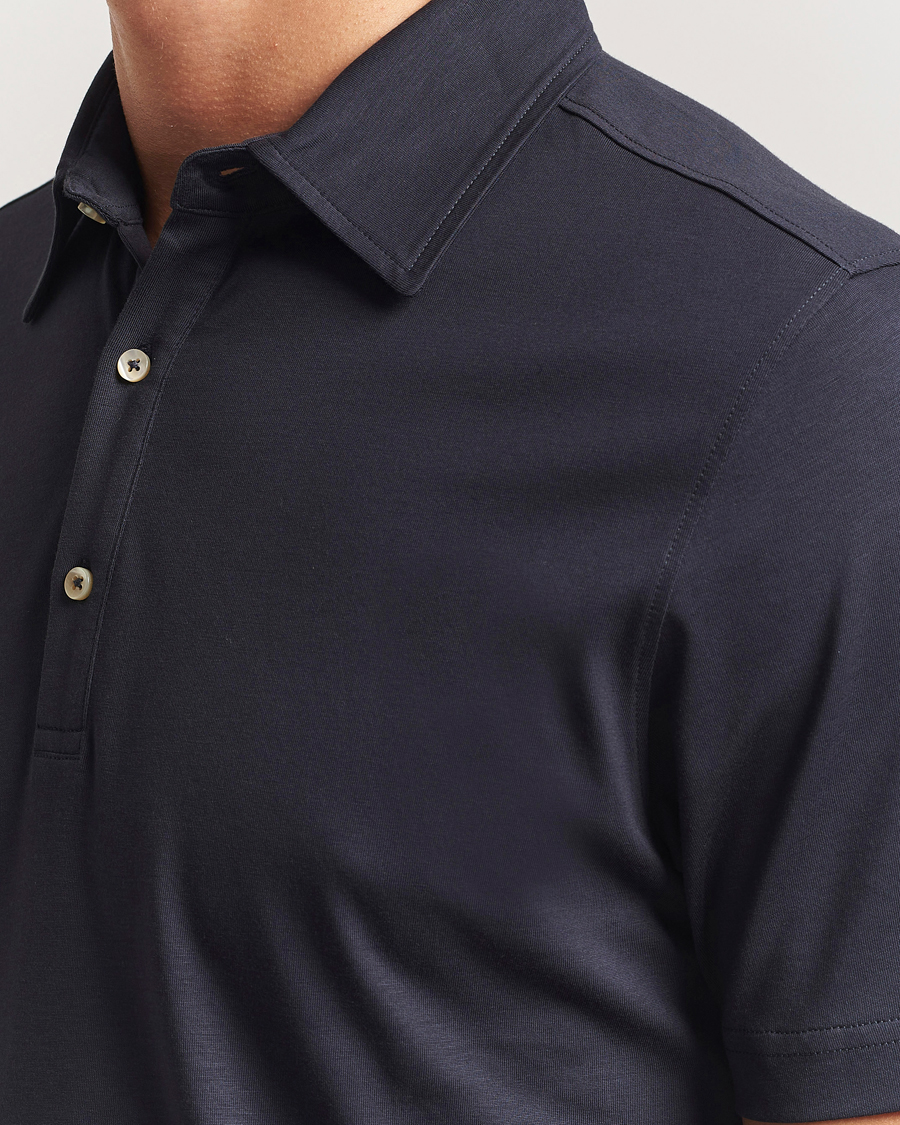 Herre | Polotrøjer | Stenströms | Supima Cotton Polo Shirt Navy