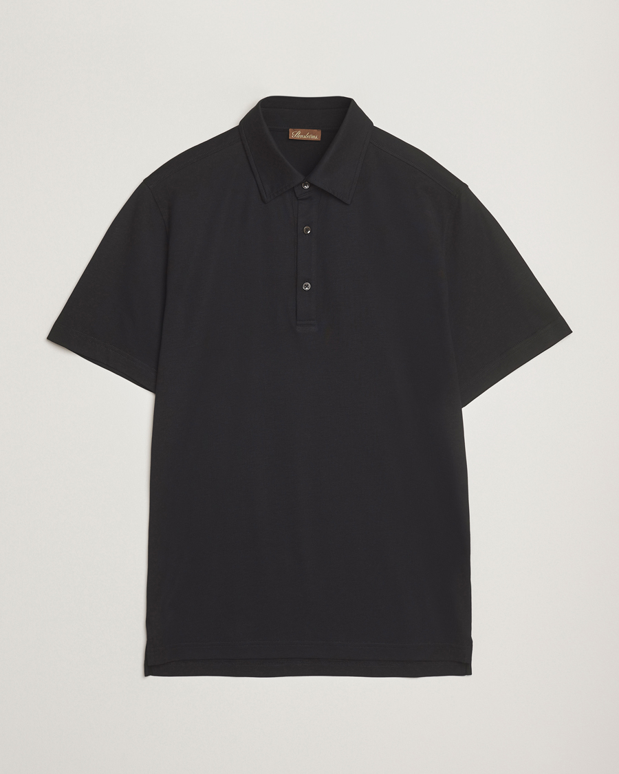 Herre | Polotrøjer | Stenströms | Supima Cotton Polo Shirt Black