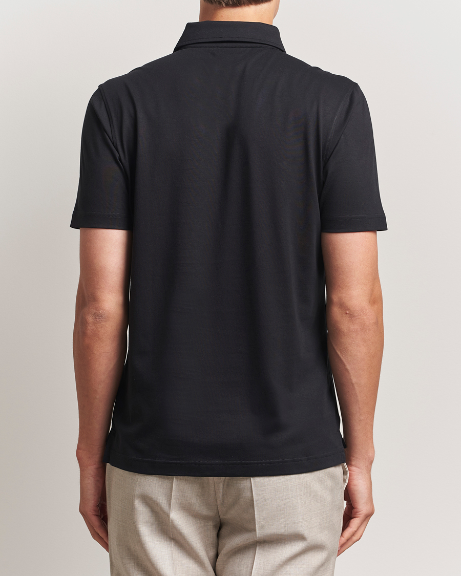 Herre | Polotrøjer | Stenströms | Supima Cotton Polo Shirt Black