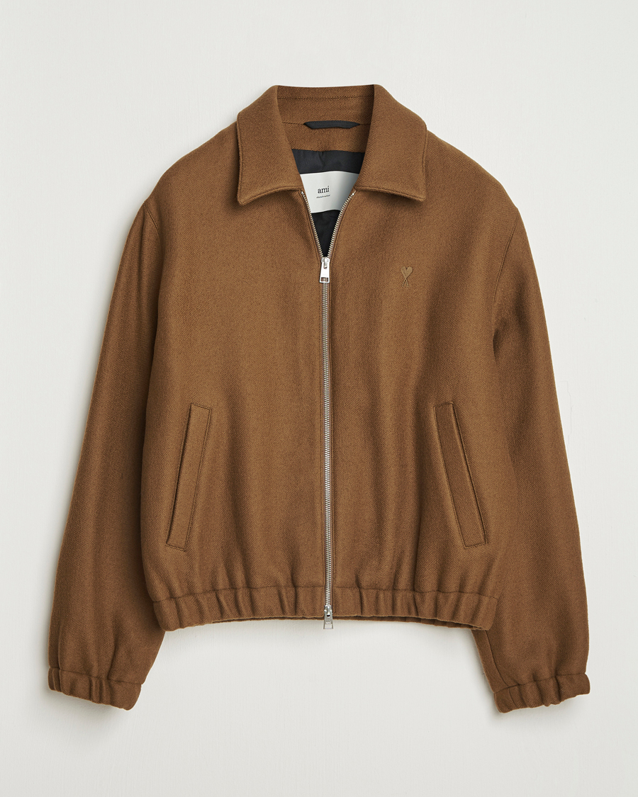 Herre | Jakker | AMI | Boiled Wool Jacket Noisette