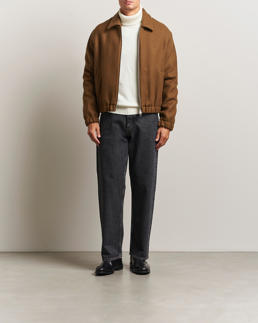 Herre | Jakker | AMI | Boiled Wool Jacket Noisette