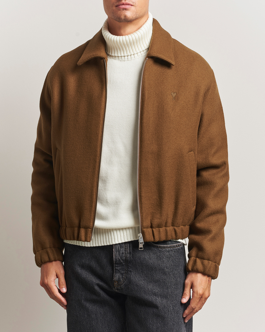 Herre | Jakker | AMI | Boiled Wool Jacket Noisette