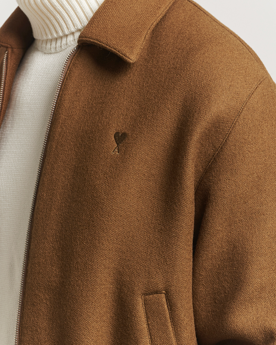 Herre | Jakker | AMI | Boiled Wool Jacket Noisette