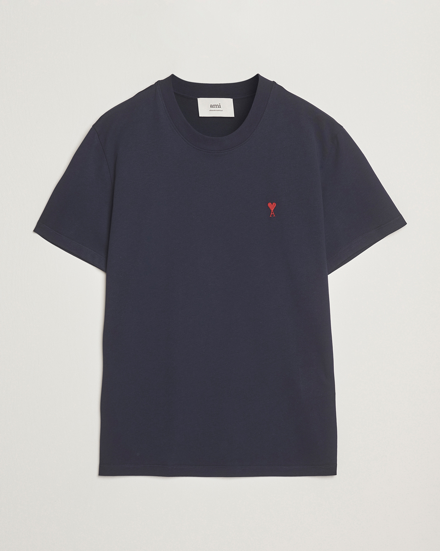 Herre | T-Shirts | AMI | Heart Logo T-Shirt Night Blue