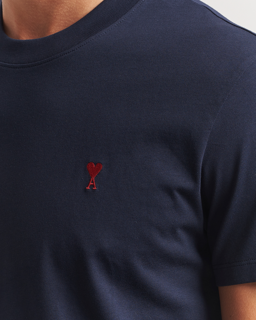 Herre | T-Shirts | AMI | Heart Logo T-Shirt Night Blue