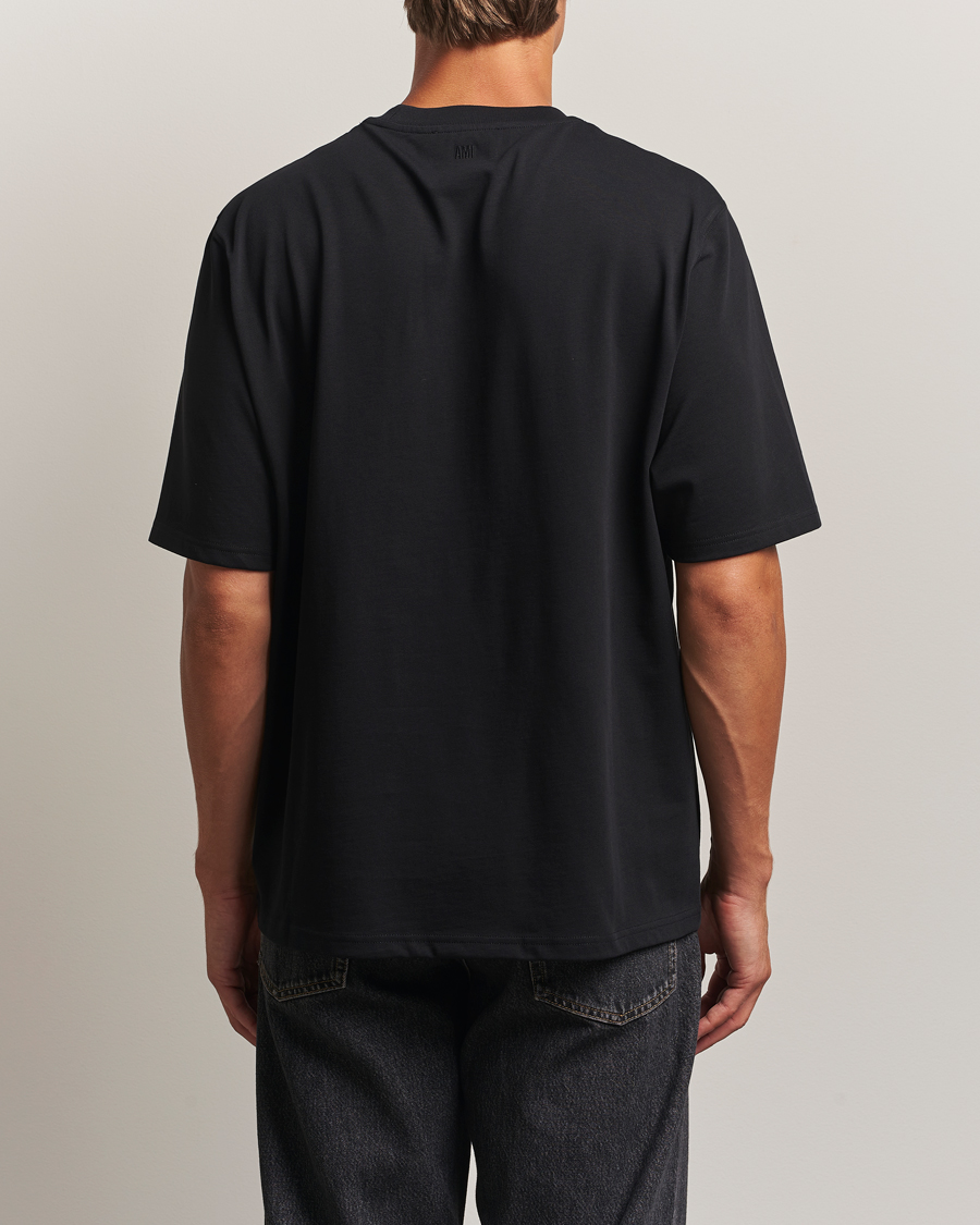 Herre | T-Shirts | AMI | Tonal Heart Logo T-Shirt Black