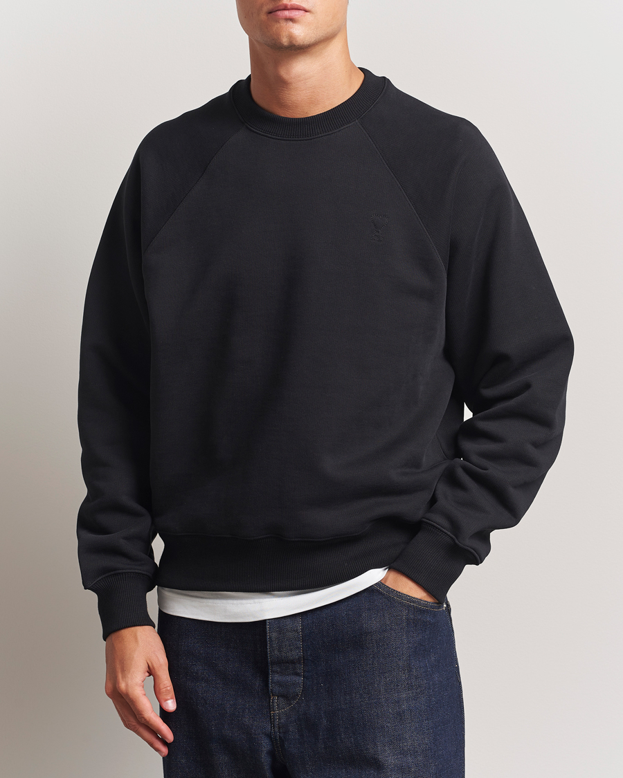 Herre | Trøjer | AMI | Tonal Heart Logo Sweatshirt Black