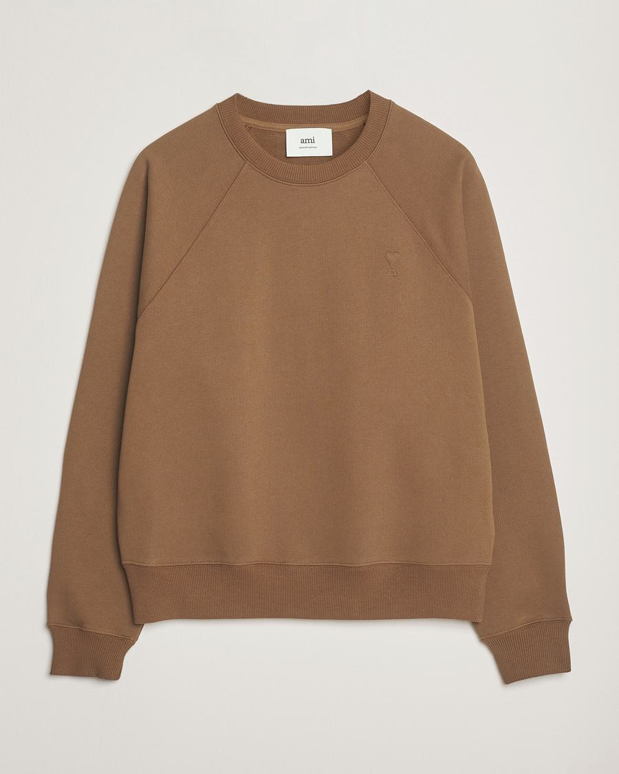 Herre | Trøjer | AMI | Tonal Heart Logo Sweatshirt Noisette