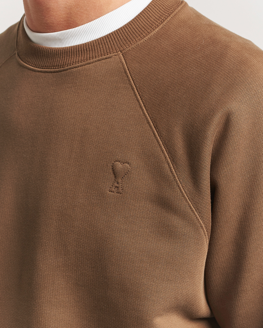 Herre | Trøjer | AMI | Tonal Heart Logo Sweatshirt Noisette