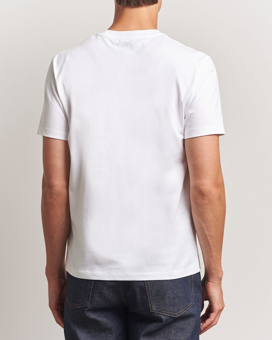 Herre | T-Shirts | AMI | Contrast Heart Logo T-Shirt White