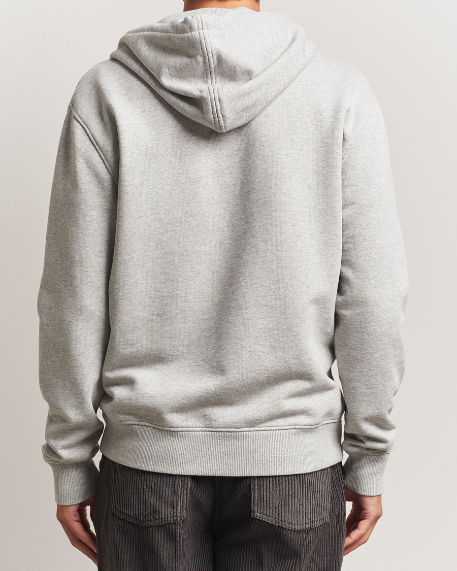 Herre | Trøjer | AMI | Black Heart Logo Full Zip Hoodie Grey Heather