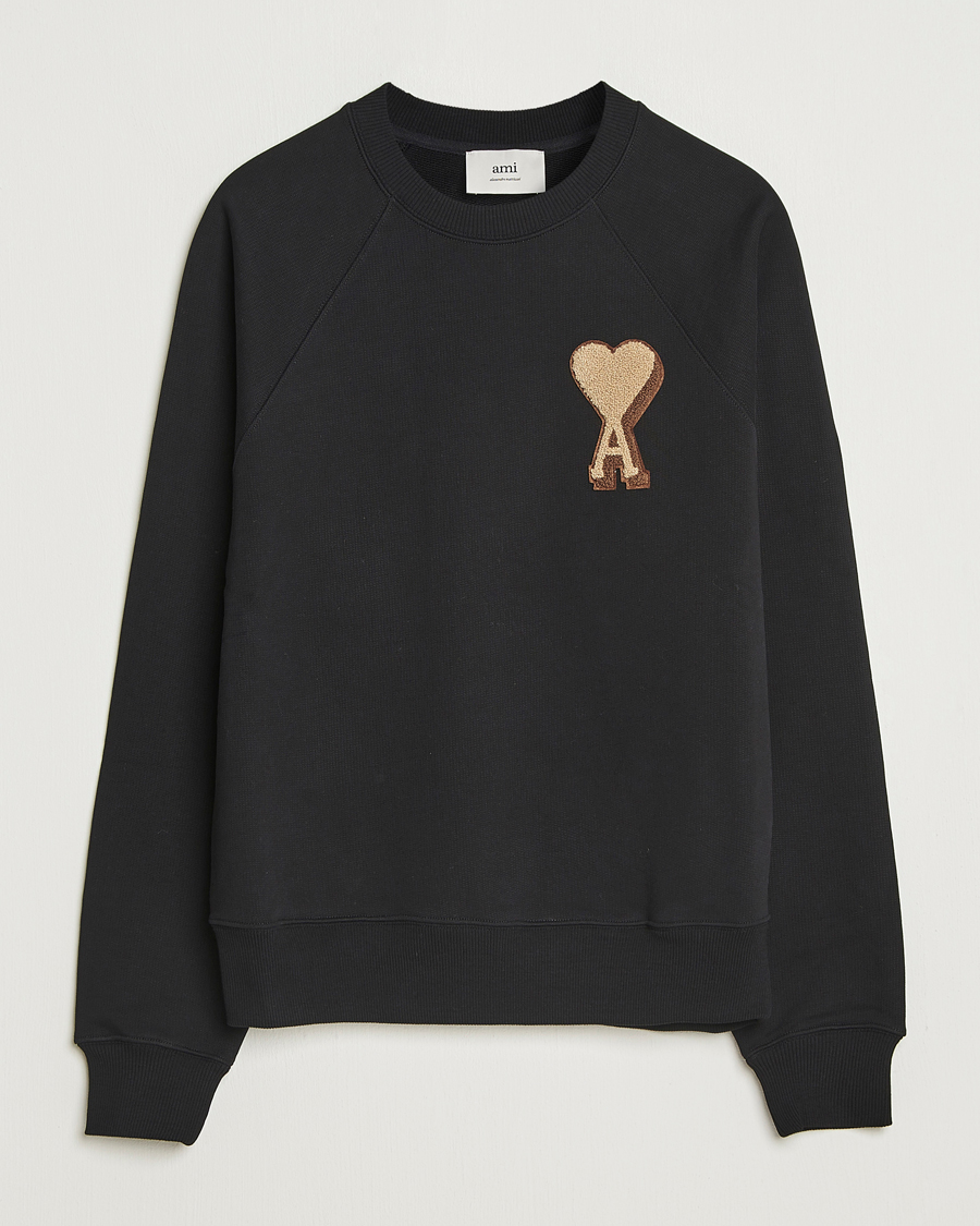 Herre | Trøjer | AMI | Patch Heart Sweatshirt Black
