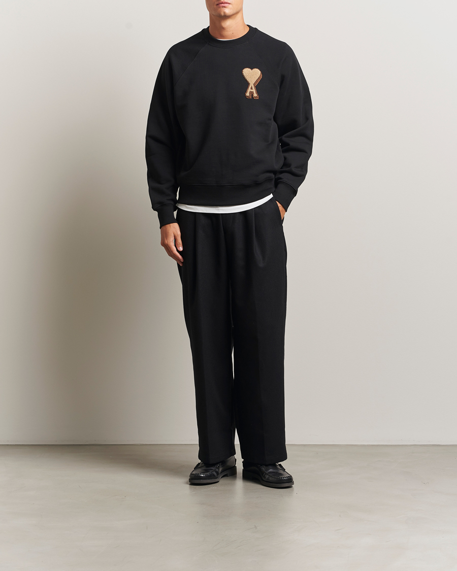Herre | Trøjer | AMI | Patch Heart Sweatshirt Black