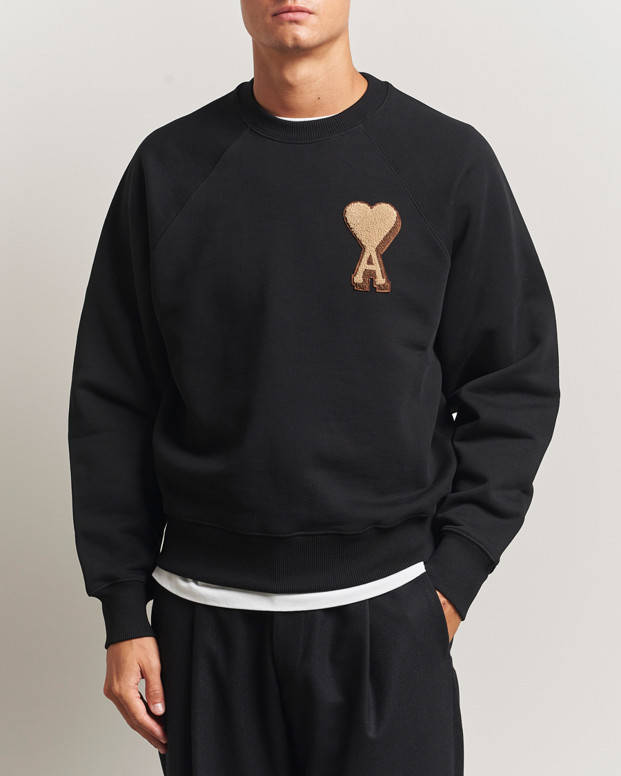 Herre | Trøjer | AMI | Patch Heart Sweatshirt Black