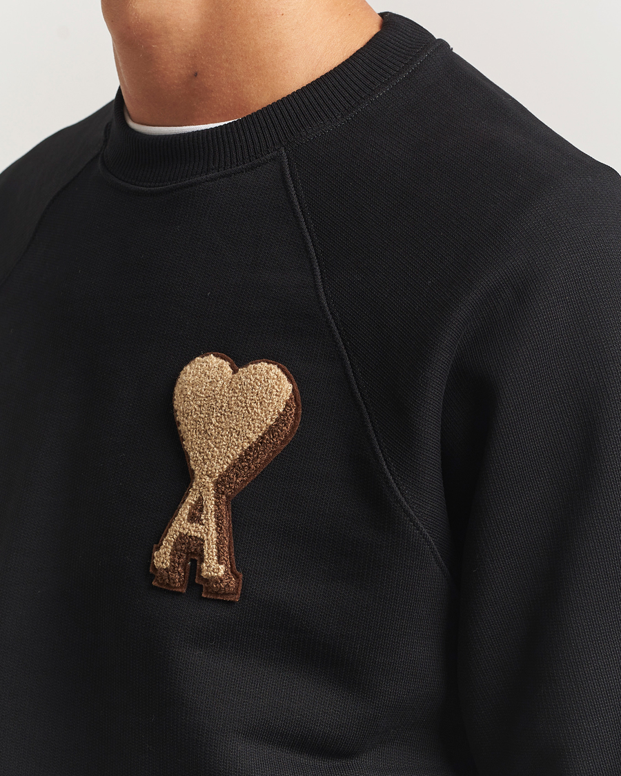 Herre | Trøjer | AMI | Patch Heart Sweatshirt Black
