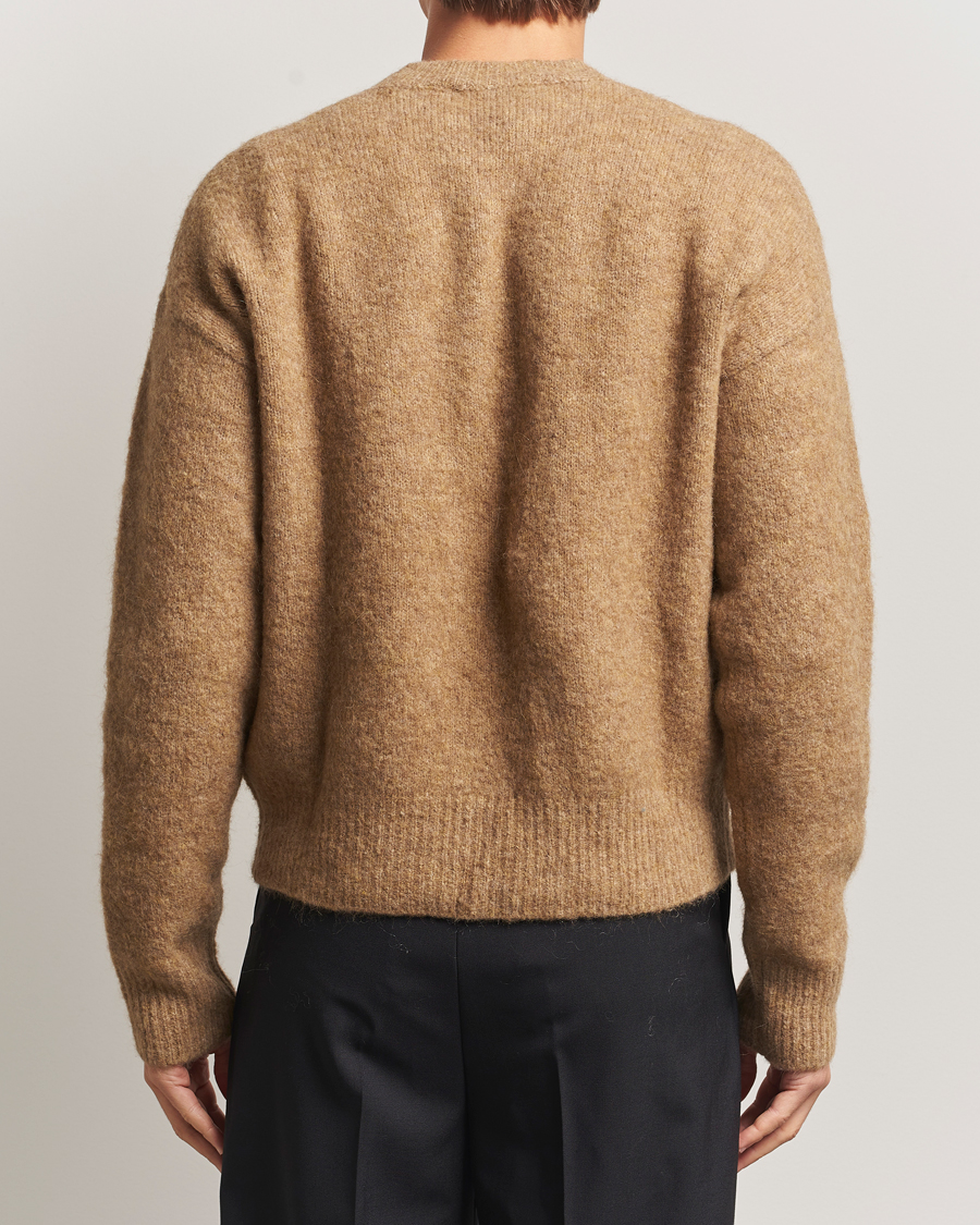 Herre | Trøjer | AMI | Signature Alpaca Knitted Sweater Camel