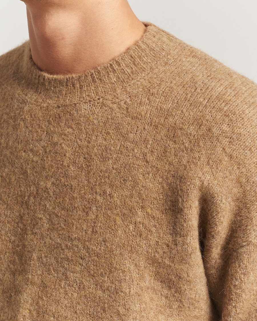 Herre | Trøjer | AMI | Signature Alpaca Knitted Sweater Camel