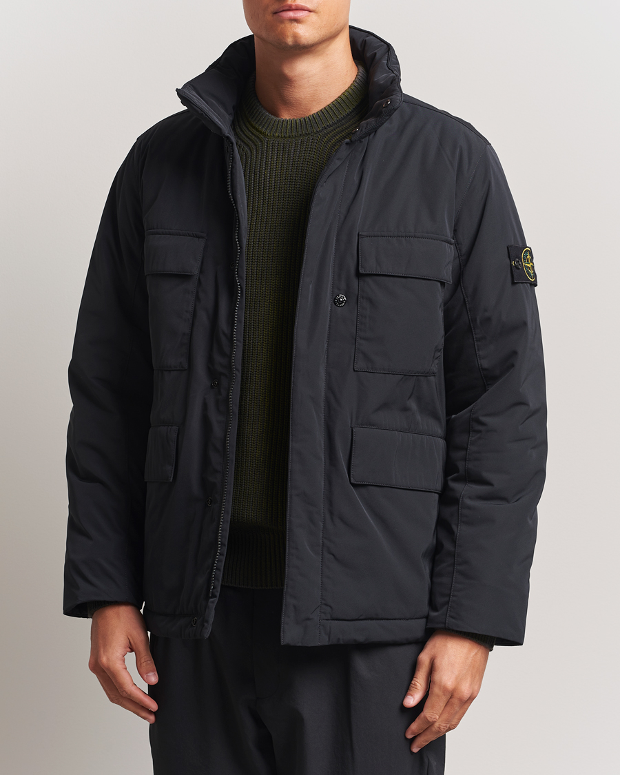 Herre | Jakker | Stone Island | Micro Twill Padded Field Jacket Black