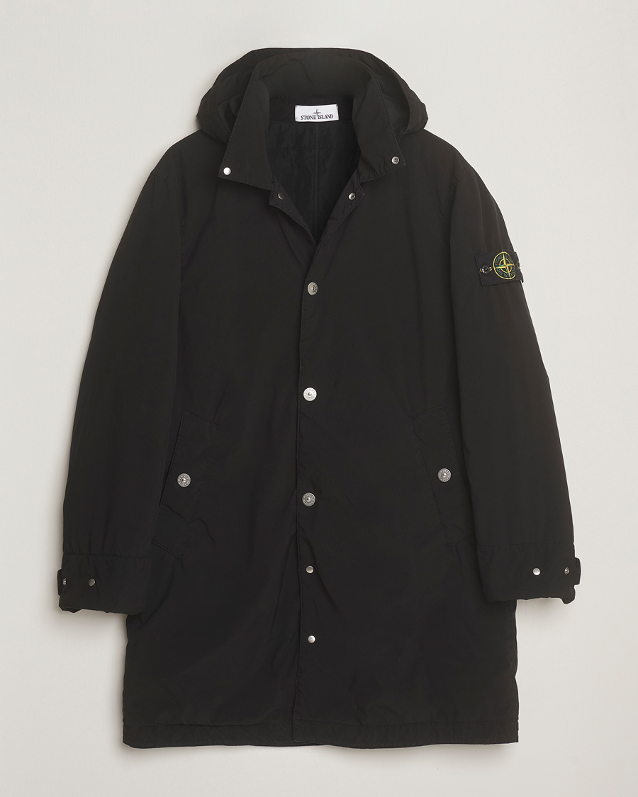 Herre | Jakker | Stone Island | Light Compact Padded Hood Coat Black