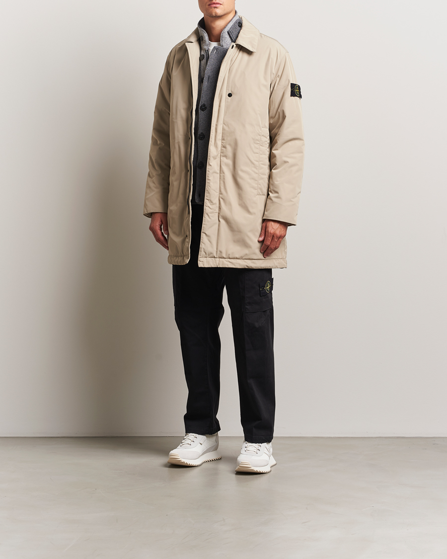 Herre | Jakker | Stone Island | Micro Twill Primaloft Padded Coat Beige