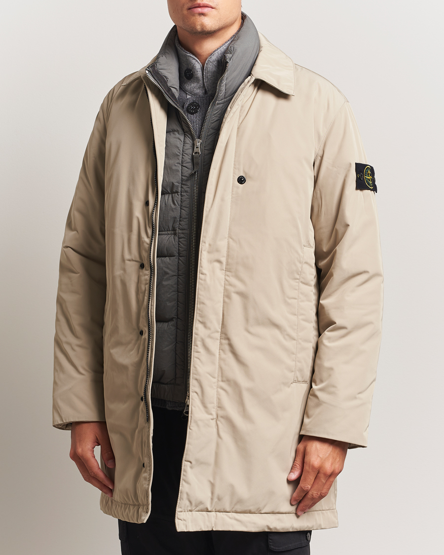 Herre | Jakker | Stone Island | Micro Twill Primaloft Padded Coat Beige