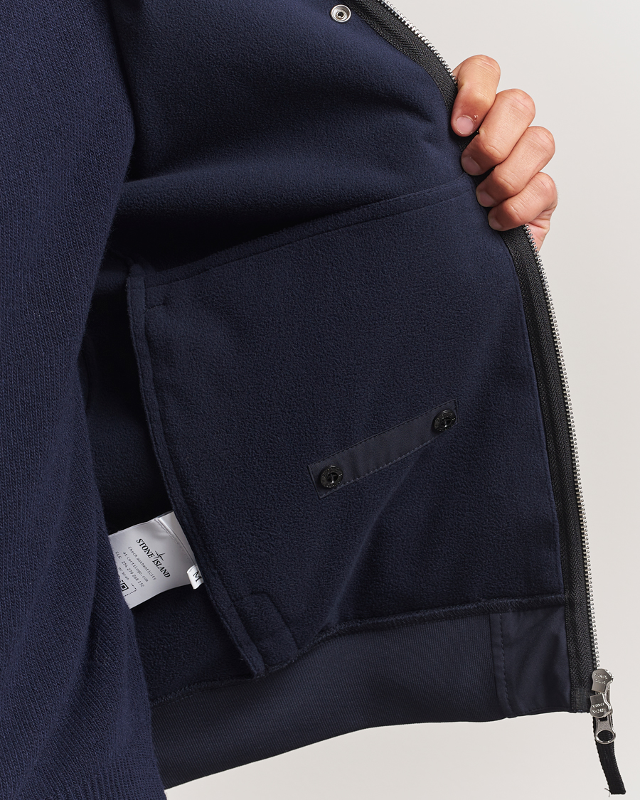 Herre | Jakker | Stone Island | Soft Shell Re-Dyed Lined Hood Jacket Navy