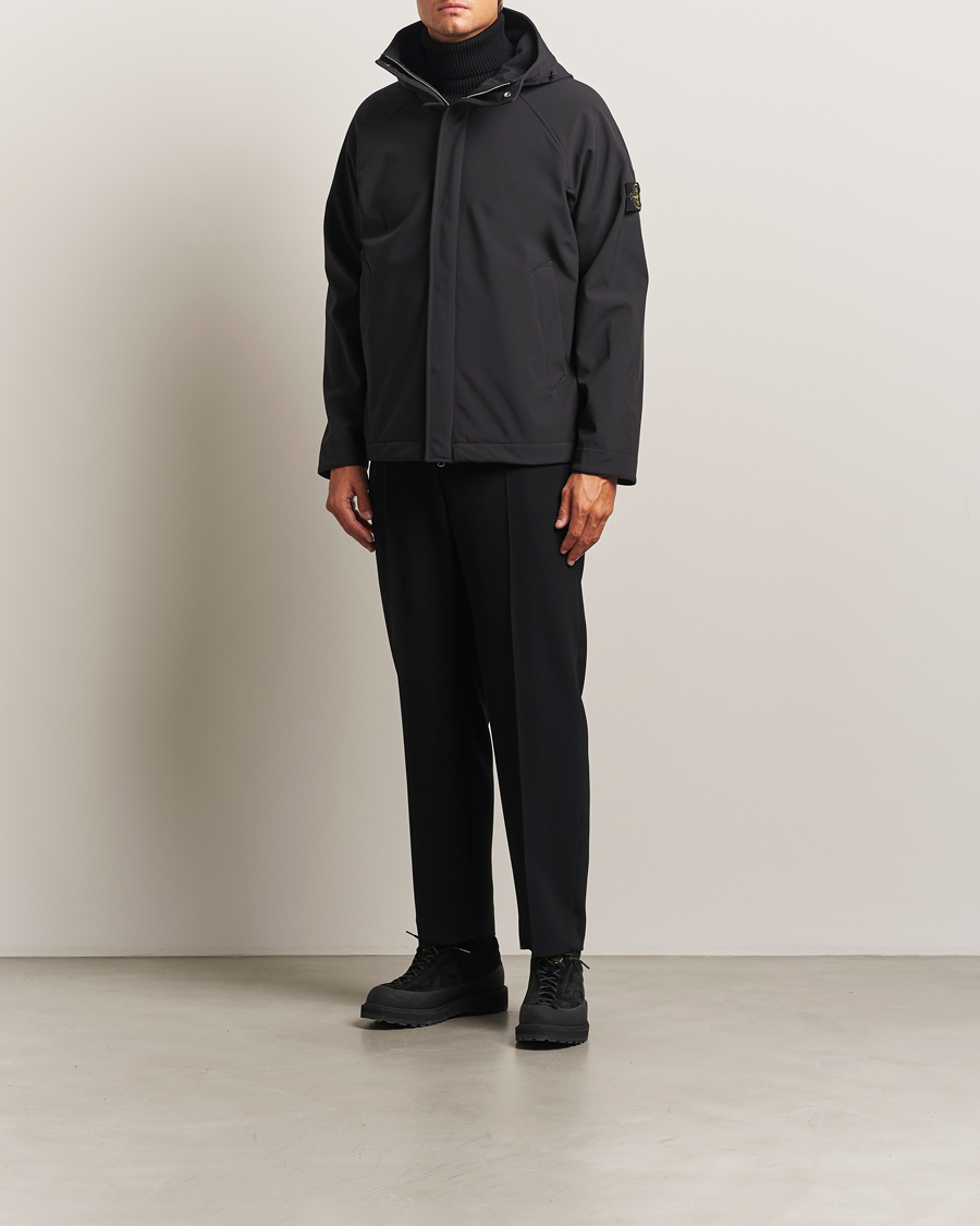 Herre | Jakker | Stone Island | Soft Shell Lined Short Parka Black