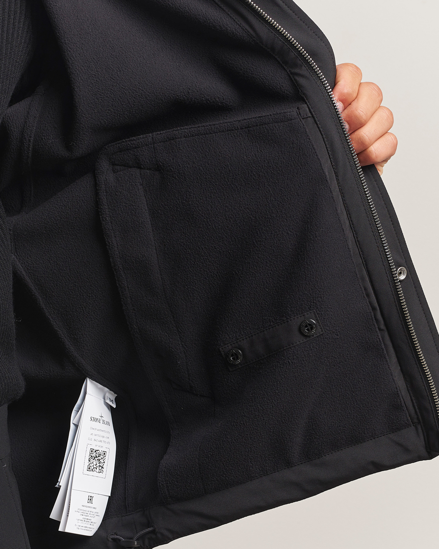 Herre | Jakker | Stone Island | Soft Shell Lined Short Parka Black
