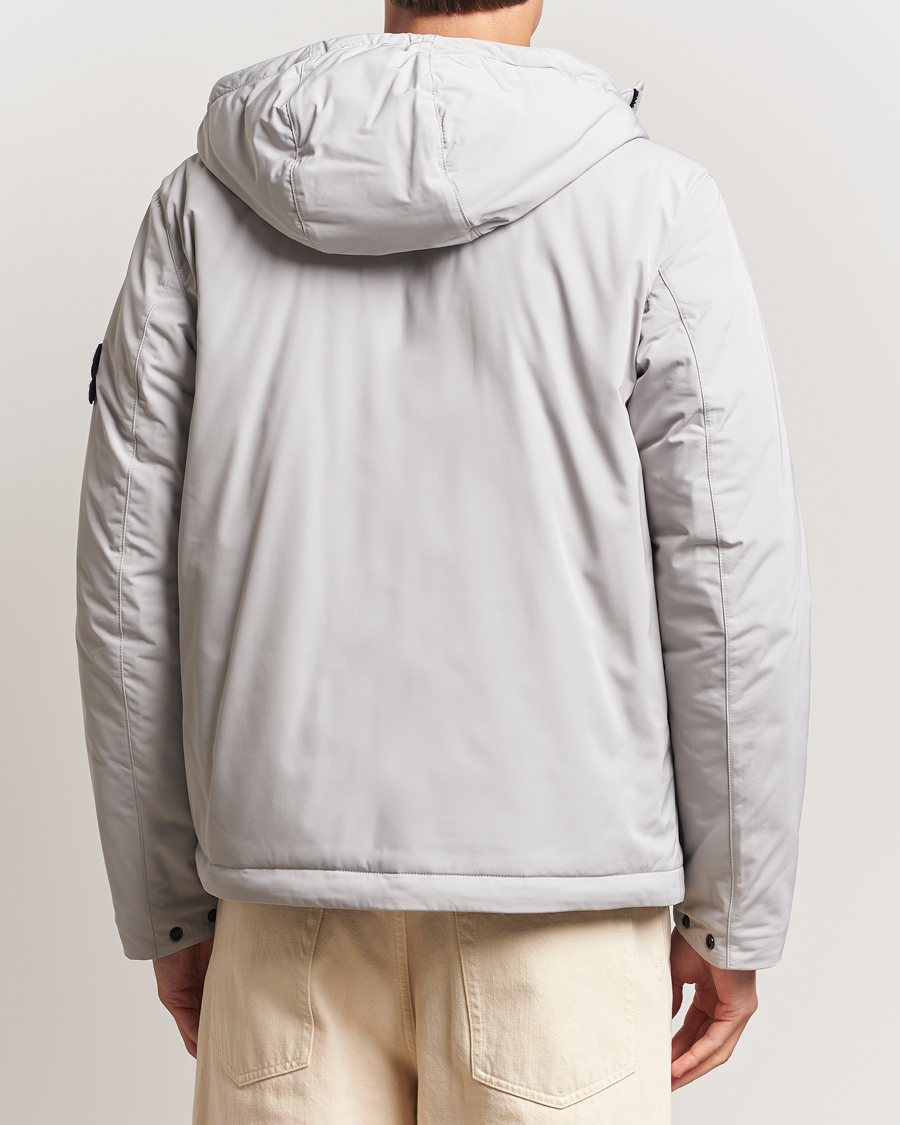 Herre | Jakker | Stone Island | Micro Twill Primaloft Padded Hood Jacket Pearl Grey