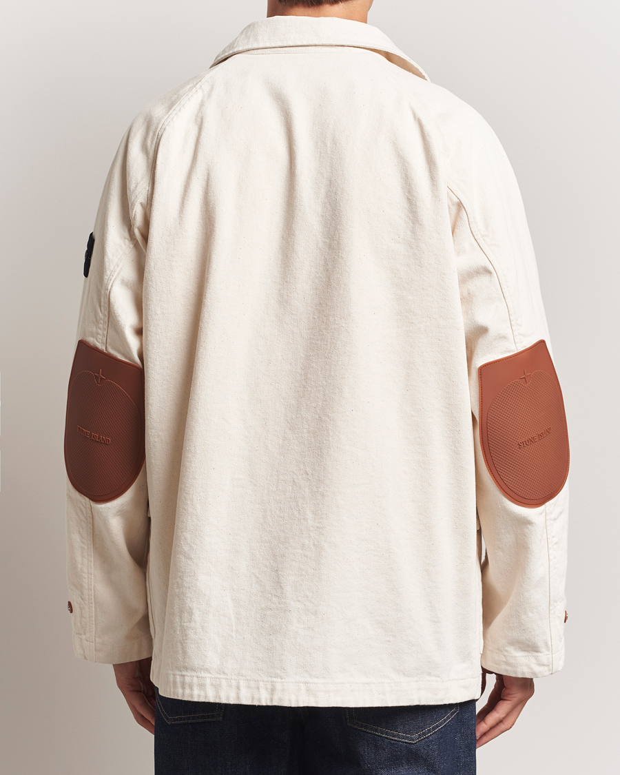 Herre | Jakker | Stone Island | RAW Cotton Gabardine Jacket Ivory