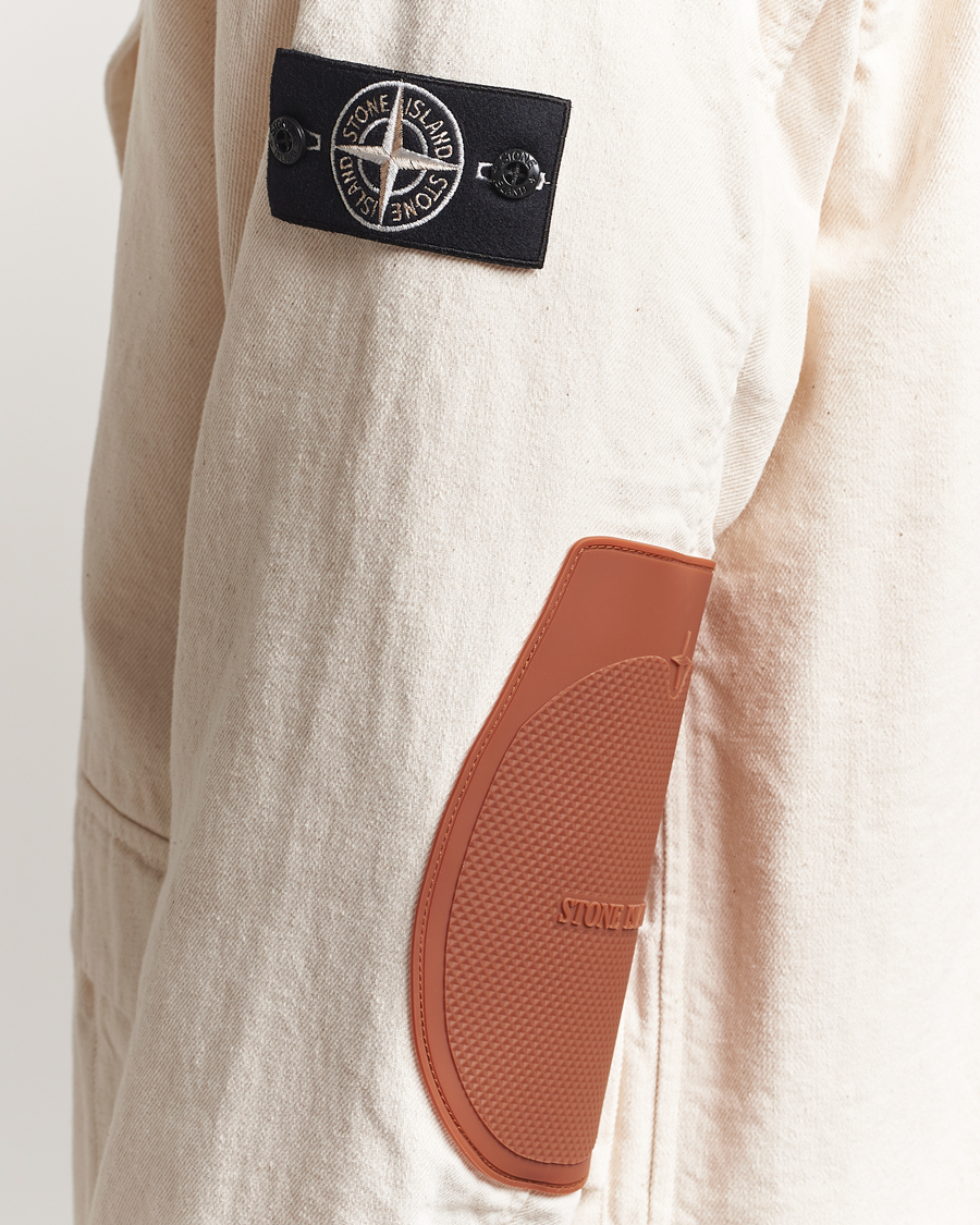 Herre | Jakker | Stone Island | RAW Cotton Gabardine Jacket Ivory