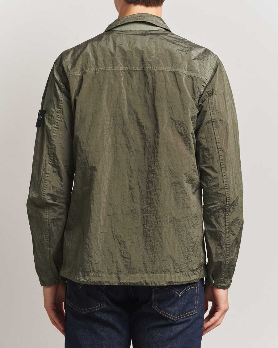 Herre | Skjorter | Stone Island | Nylon Metal Zip Overshirt Military Green