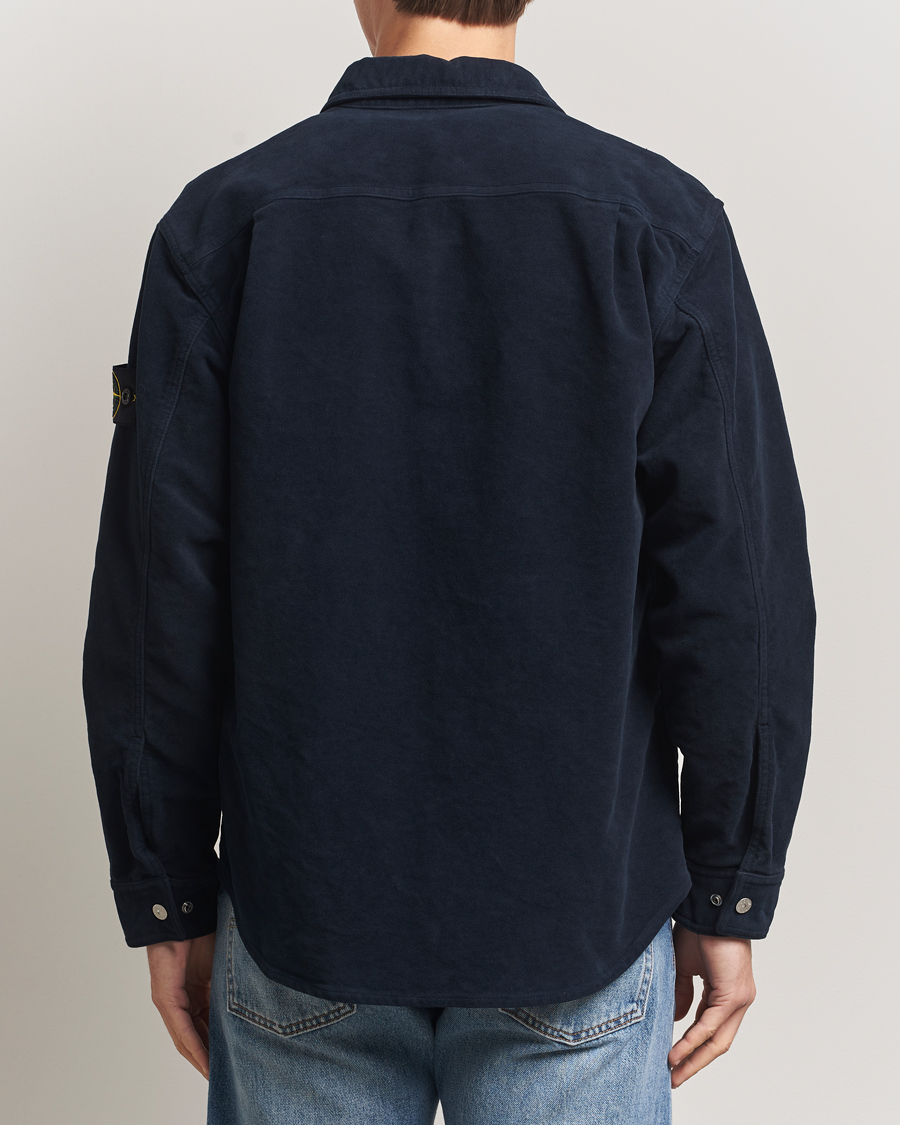 Herre | Skjorter | Stone Island | Cotton Moleskin Overshirt Navy