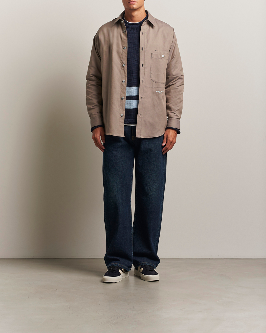 Herre | Skjorter | Stone Island | Marina Organic Oxford Cotton Shirt Tobacco