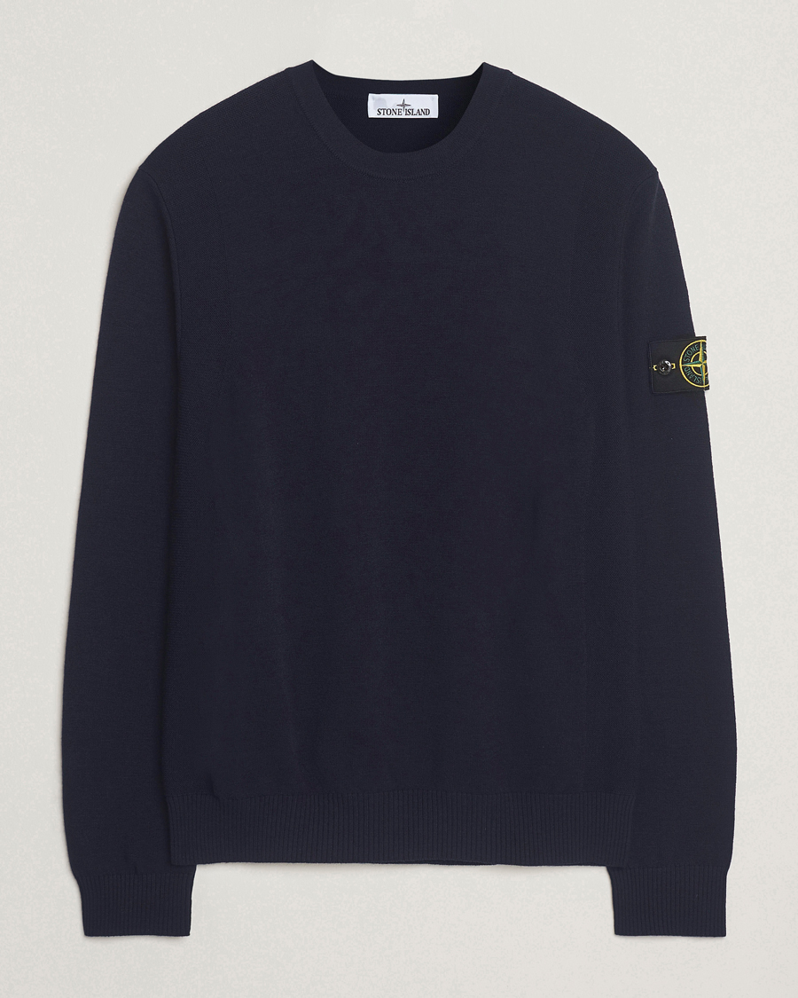 Herre | Trøjer | Stone Island | Stretch Wool Knitted Jumper Navy