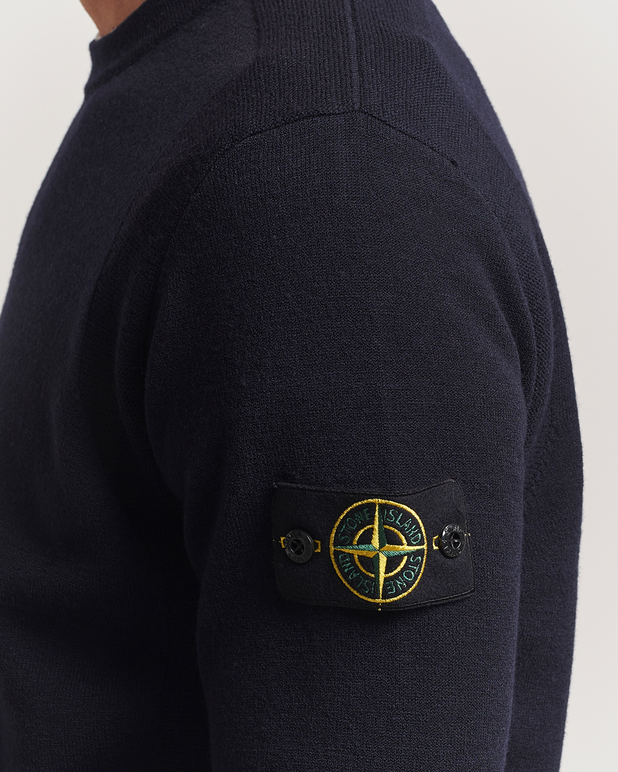 Herre | Trøjer | Stone Island | Stretch Wool Knitted Jumper Navy