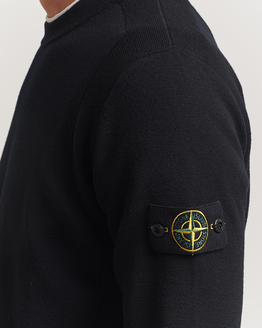 Herre | Trøjer | Stone Island | Stretch Wool Knitted Jumper Black