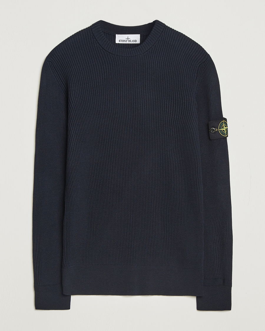 Herre | Trøjer | Stone Island | Full Rib Crewneck Navy