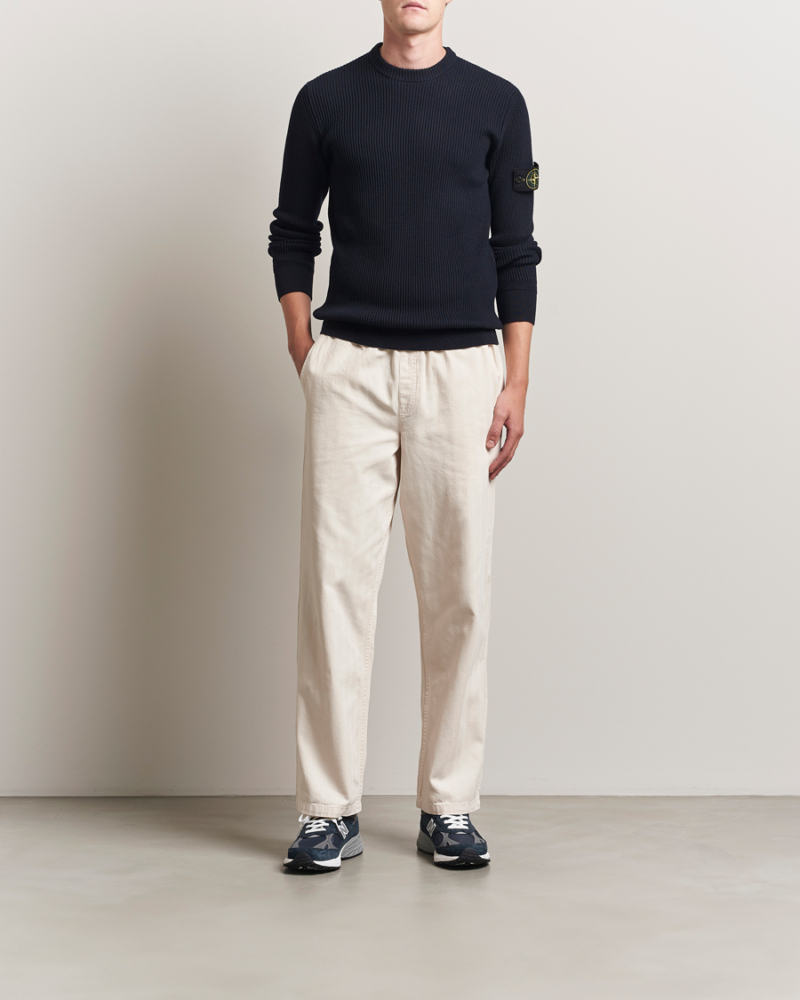 Herre | Trøjer | Stone Island | Full Rib Crewneck Navy
