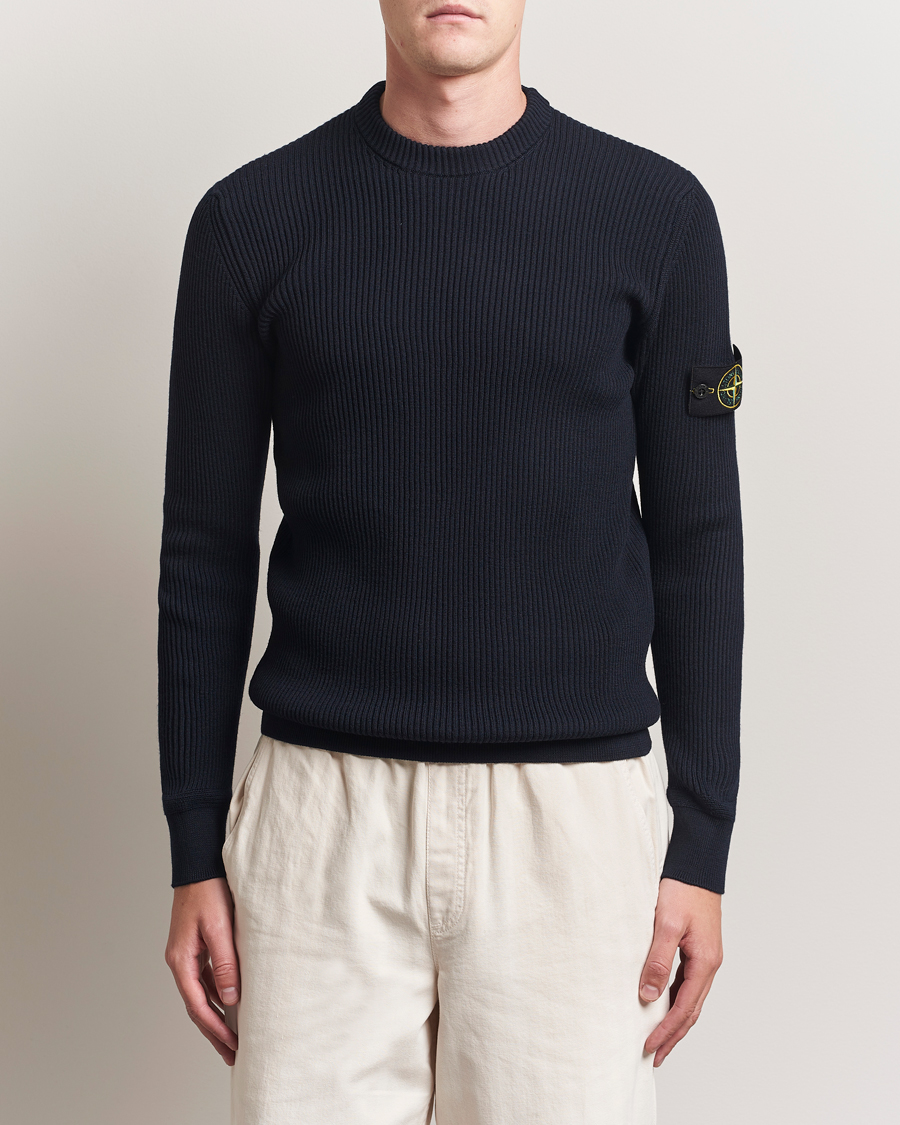 Herre | Trøjer | Stone Island | Full Rib Crewneck Navy